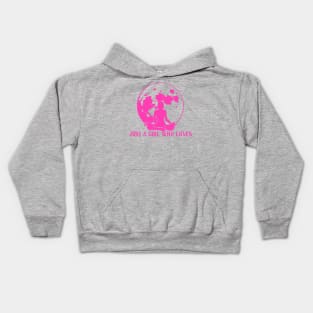 Just A Girl Who Loves Meditation Kids Hoodie